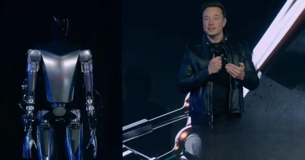 elon musk unveils teslas vision for humanoid robots business manchester