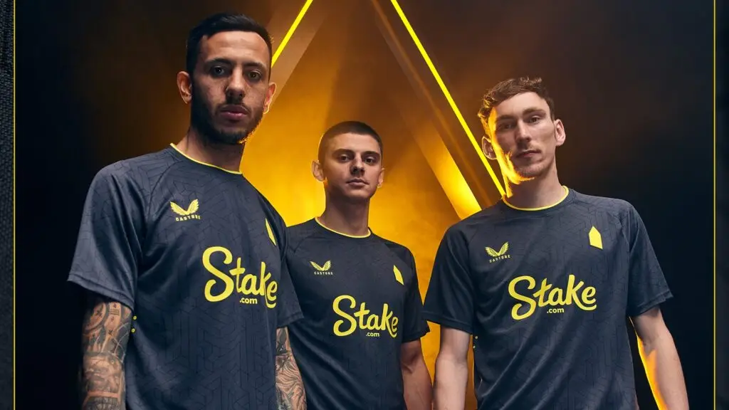 evertons new away kit celebrates goodison parks iconic floodlit nights business manchester