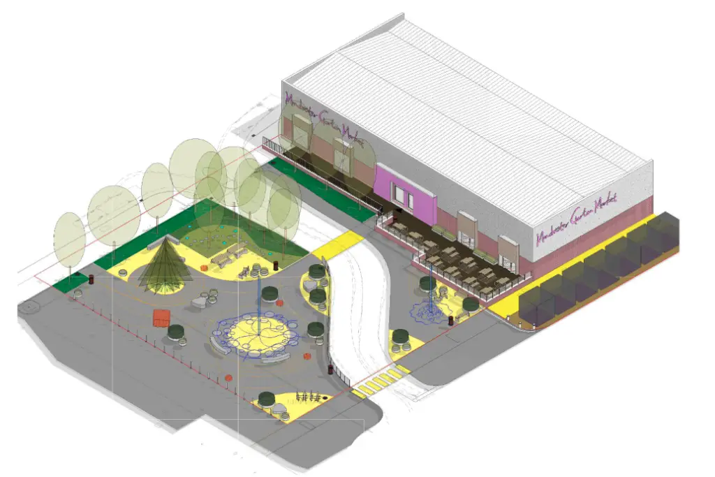 bid to create new community heart by transforming under used car park space business manchester