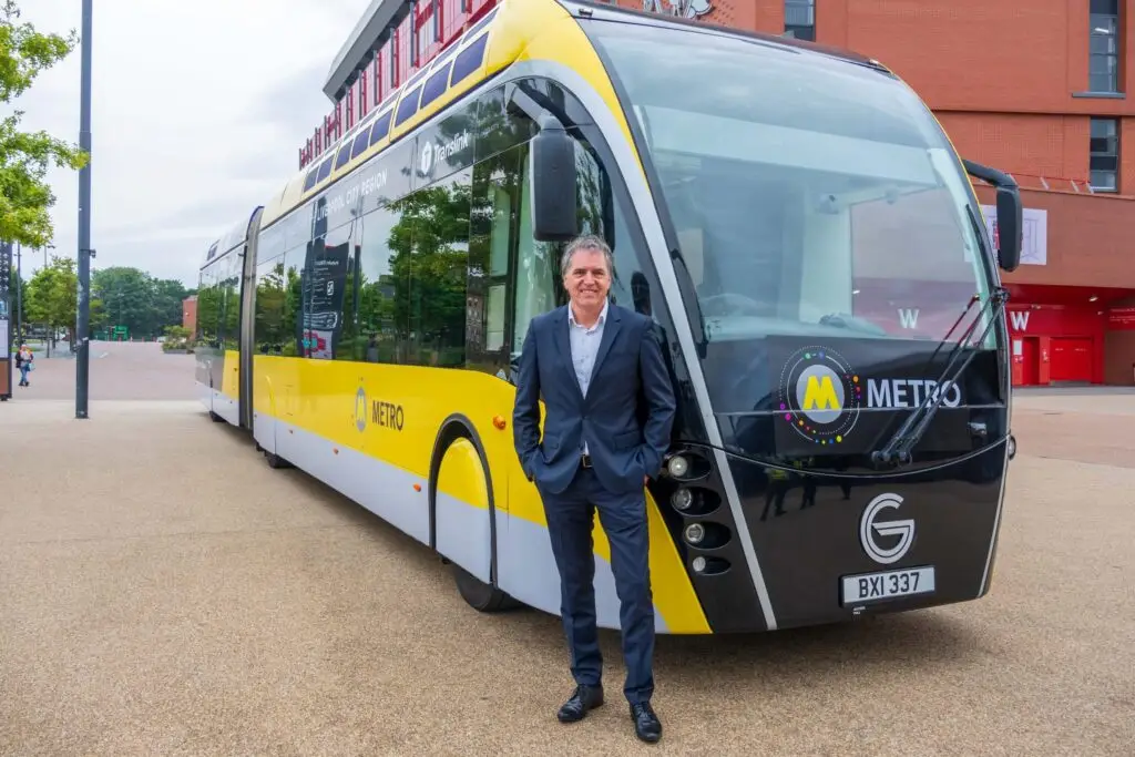 new rapid glider transport system makes its bow on city streets business manchester